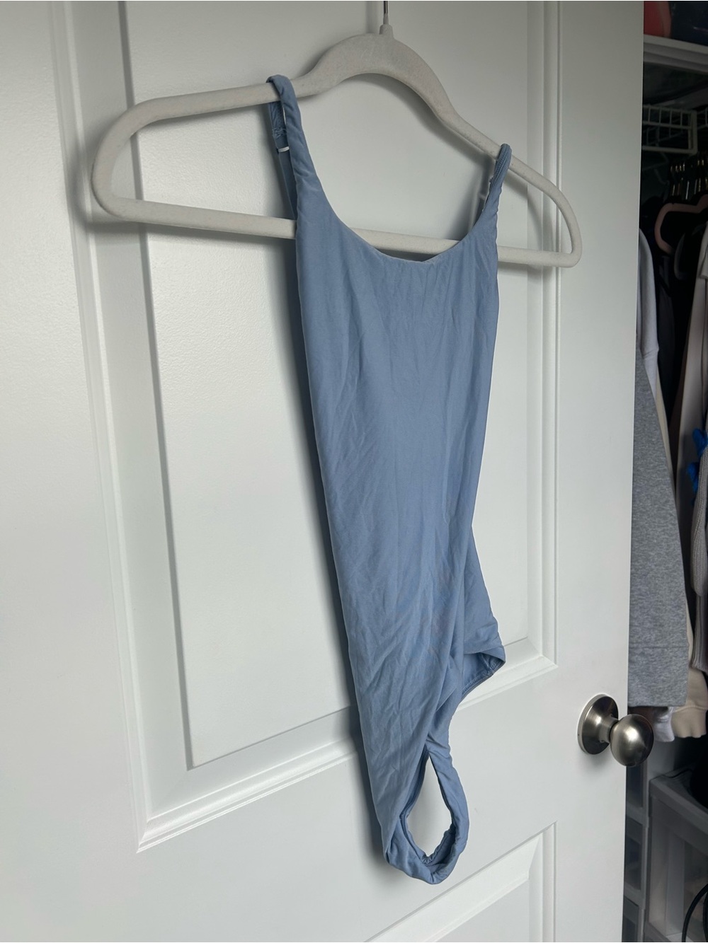 aerie Light Blue Scoop-Neck Bodysuit